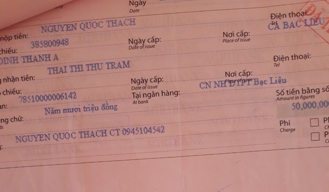 Tiền chuyển vào tài khoản thanh tra viên ở Bạc Liêu là tiền gì? - ảnh 2