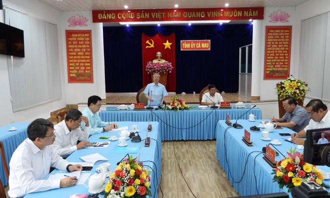 Thường trực Ban Bí thư làm việc với Ban Thường vụ Tỉnh ủy Cà Mau - ảnh 1