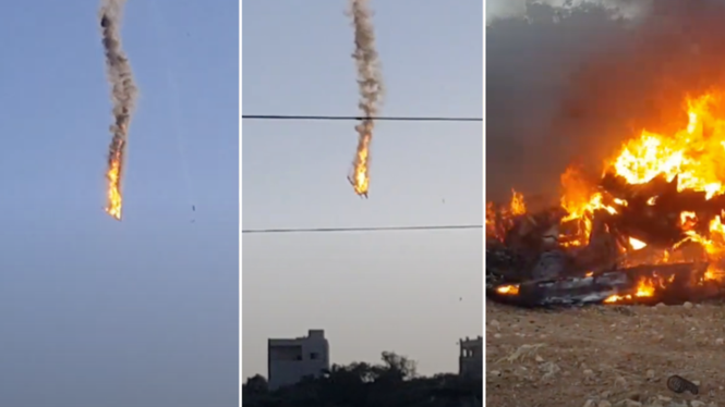 Hai máy bay không người lái bốc cháy ngùn ngụt sau va chạm trên không ở Syria - ảnh 2