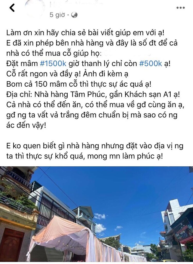 Nhà hàng bị khách “bỏ bom” 150 mâm cỗ cưới - ảnh 6