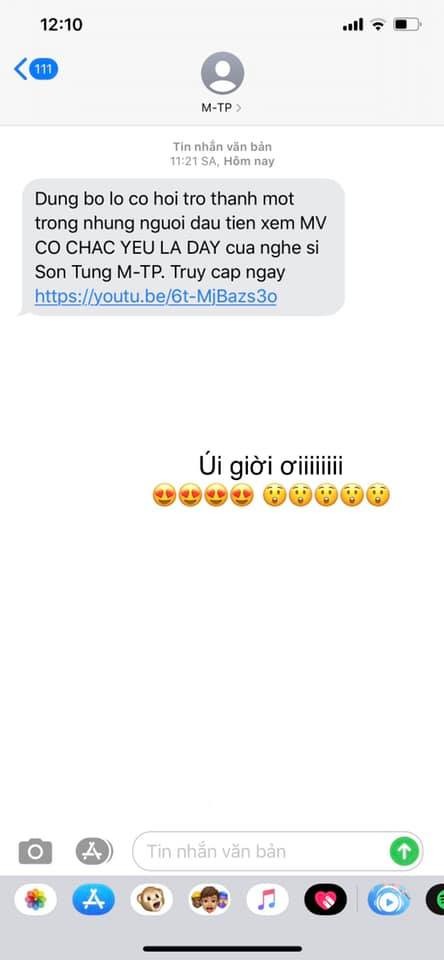 Sơn Tùng M-TP gửi tin nhắn qua số điện thoại riêng thả thính người hâm mộ - ảnh 3