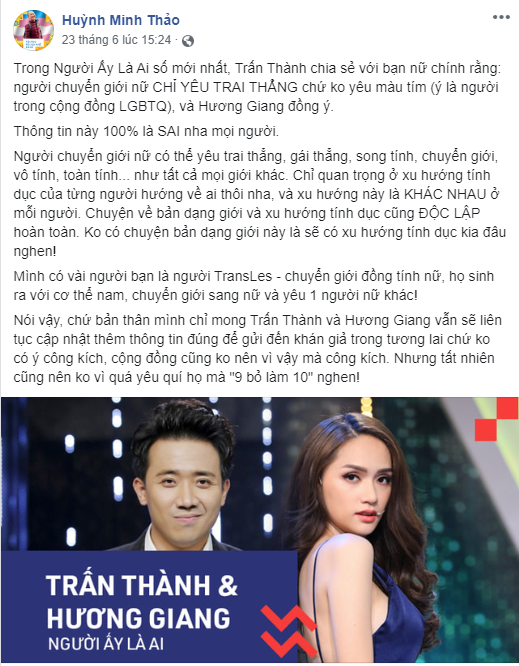 Chuyên gia nói gì khi Trấn Thành và Hương Giang nói