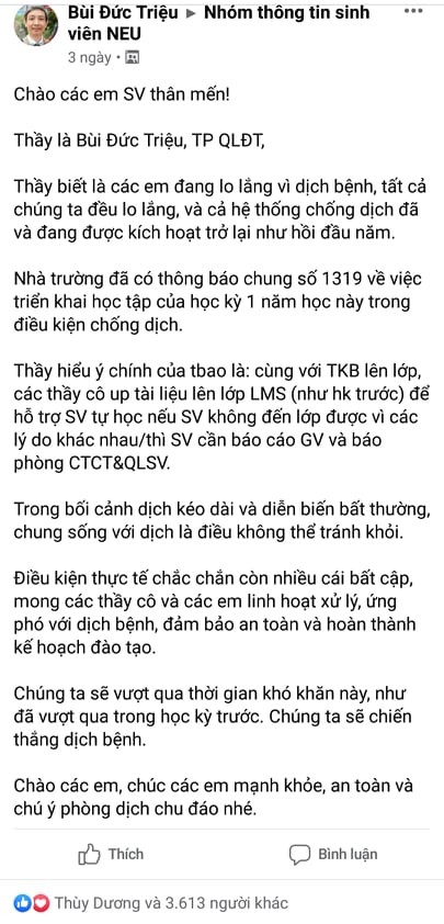 Đại học Kinh Tế Quốc Dân triển khai phương pháp đào tạo kết hợp trực tiếp và trực tuyến, sinh viên được quyền đến lớp hoặc học tại nhà. - ảnh 5