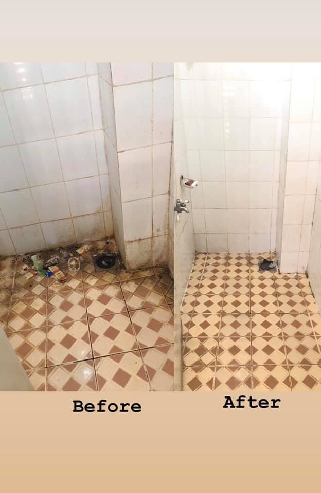 Cách ly Covid - 19 : Sẵn chuyên môn ngành Khách sạn, cậu bạn này lao vào dọn WC khu cách ly sạch bong như mới - ảnh 3