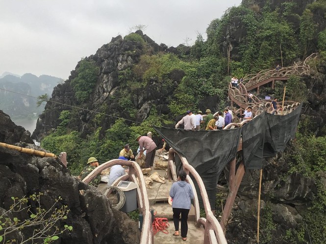 Cận cảnh tháo dỡ công trình 'khủng' xâm phạm di sản Tràng An - ảnh 5