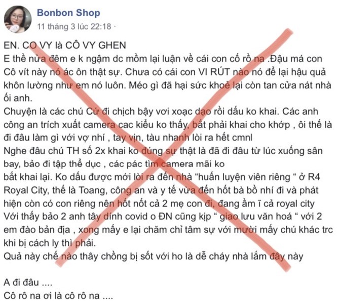 Triệu tập 3 phụ nữ vì đăng tin bệnh nhân thứ 21 có 'bồ nhí, con riêng' - ảnh 1