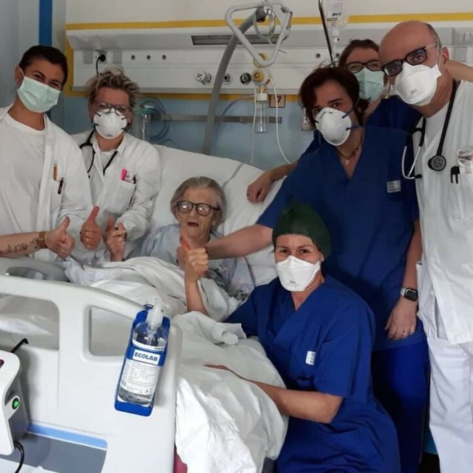 “Phép màu” cụ bà 95 tuổi người ý trở thành người phụ nữ lớn tuổi nhất được chữa khỏi COVID - ảnh 1
