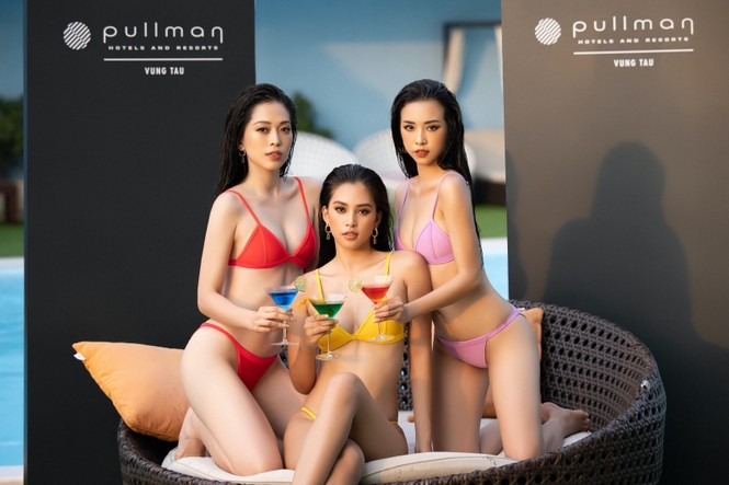 Cận cảnh nhan sắc quyến rũ của Hoa Hậu Tiểu Vy và hai Á hậu ngày cuối đương nhiệm - ảnh 7