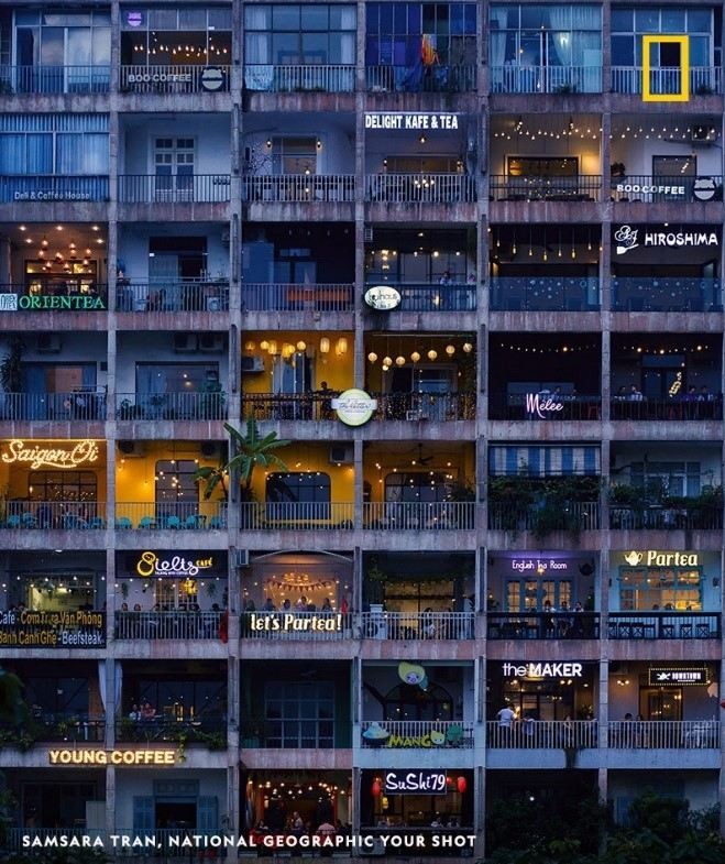 Netizen hào hứng với hình ảnh chung cư café ở Sài Gòn trên fanpage của National Geographic - ảnh 1