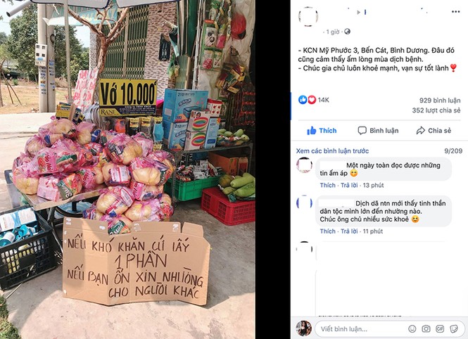 Quầy tạp hoá miễn phí mì tôm, gạo cho người dân mùa dịch: