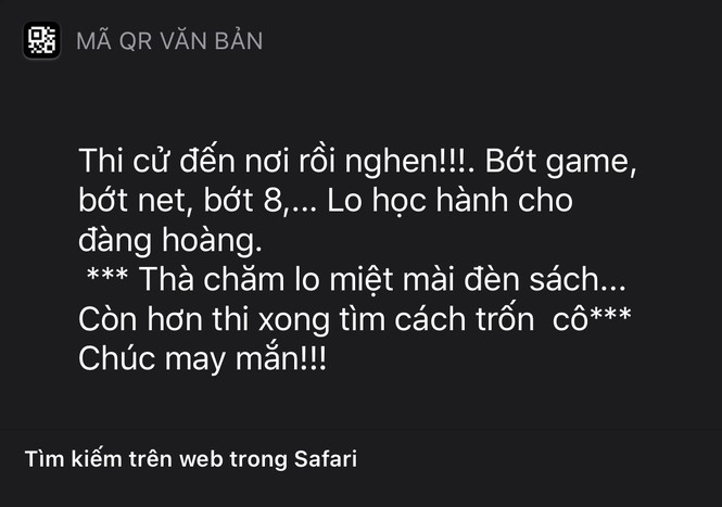 Cô giáo in cả mã QR vào đề cương, teen tò mò dùng điện thoại quét xong mà thấy