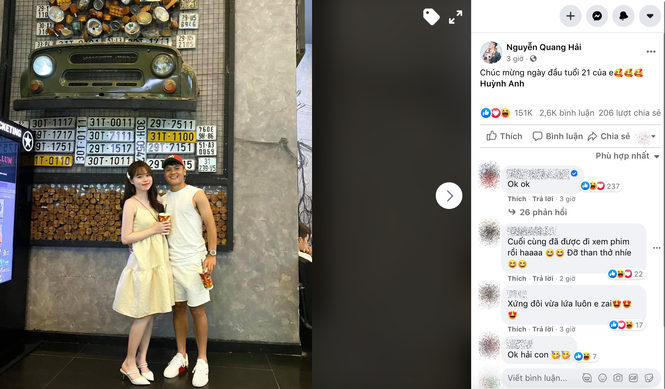 Sau gần 3 tháng im hơi lặng tiếng, Quang Hải trở lại và chia sẻ hình ảnh với Huỳnh Anh - ảnh 3