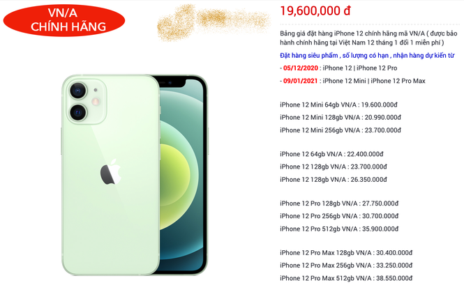 iPhone 12 dự kiến về Việt Nam với giá từ 22 triệu đồng, các iFan đua nhau