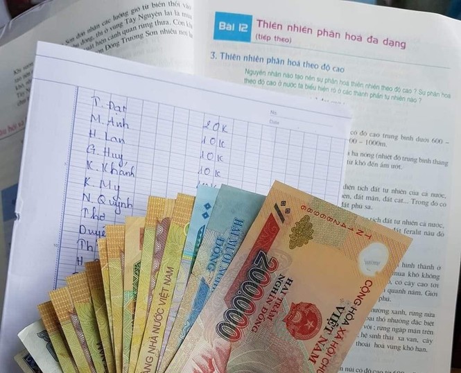 Lớp học góp tiền ăn sáng để ủng hộ miền Trung: Một miếng khi đói bằng một gói khi no! - ảnh 5