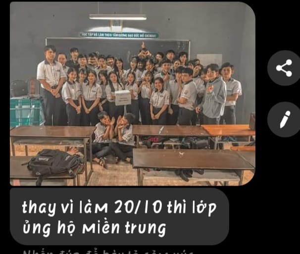Lớp học góp tiền ăn sáng để ủng hộ miền Trung: Một miếng khi đói bằng một gói khi no! - ảnh 4