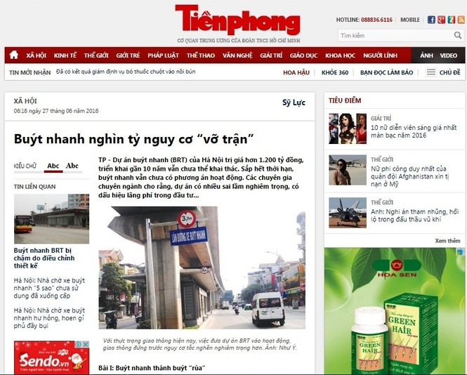 Tiền Phong đạt giải nhì thi viết về An toàn giao thông - ảnh 1