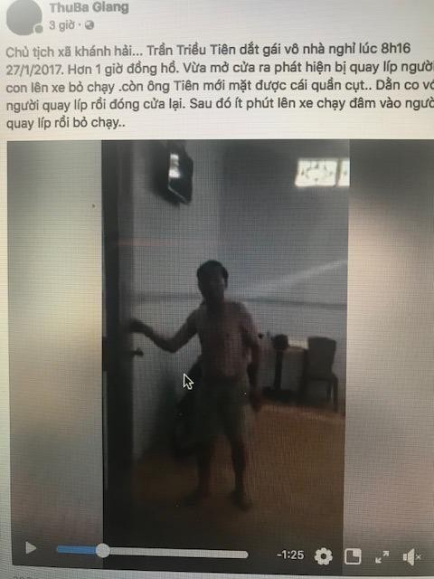 Chủ tịch xã bị người dân quay clip vào nhà nghỉ - ảnh 1
