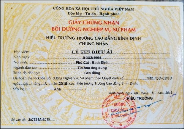 Trường cấp giấy chứng nhận không đúng quy định - ảnh 1