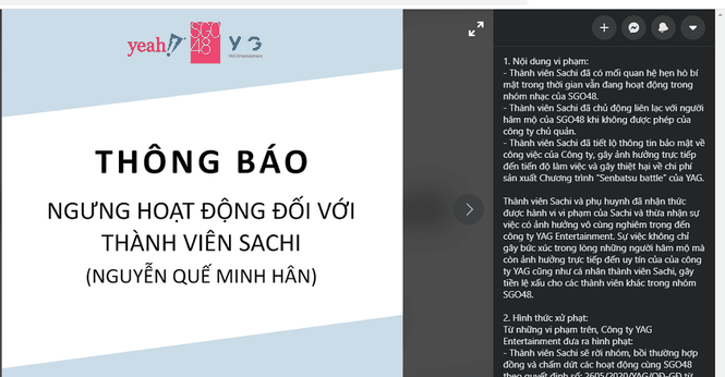 Sachi phải rời khỏi nhóm nhạc SGO48 vì “có mối quan hệ hẹn hò bí mật“? - ảnh 2