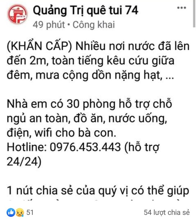 Nửa đêm, nước lũ lên nhanh, người dân Quảng Trị kêu cứu trên facebook - ảnh 8