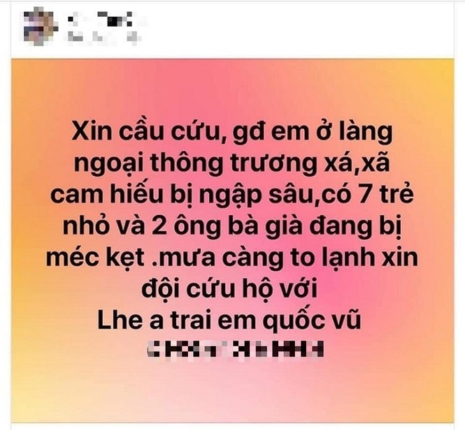 Nửa đêm, nước lũ lên nhanh, người dân Quảng Trị kêu cứu trên facebook - ảnh 3