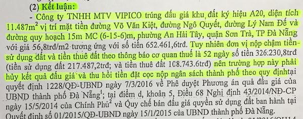 Đà Nẵng 'quyết' hủy kết quả đấu giá khu đất vàng của VIPICO - ảnh 2