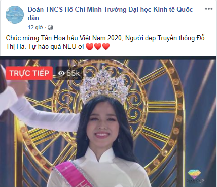 Sinh viên ĐH Kinh tế Quốc dân phản úng ra sao khi trường có tân Hoa Hậu Việt Nam? - ảnh 4