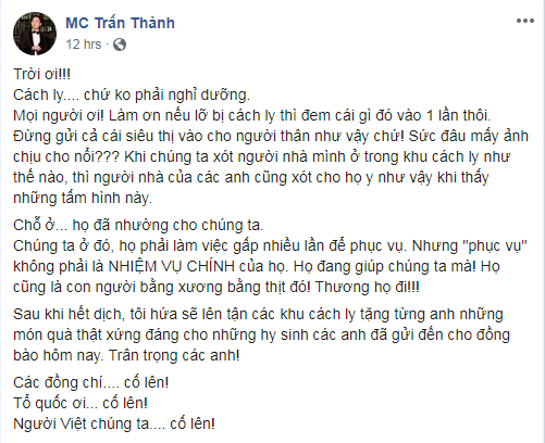 Trấn Thành lên tiếng về những hình ảnh người chiến sĩ: