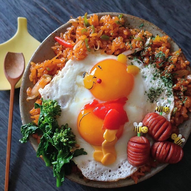 Chỉ cần biến tấu một chút là đã có những đĩa cơm vô cùng ngộ nghĩnh và đáng yêu. - ảnh 5