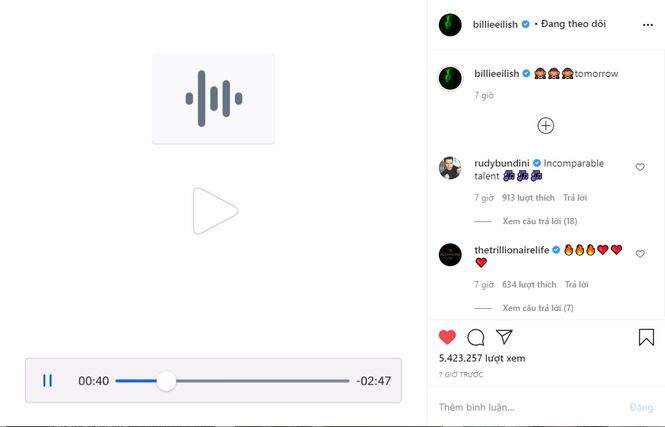 Tin nóng US-UK: Billie Eilish và The Vamps phát hành ca khúc mới cùng ngày - ảnh 2