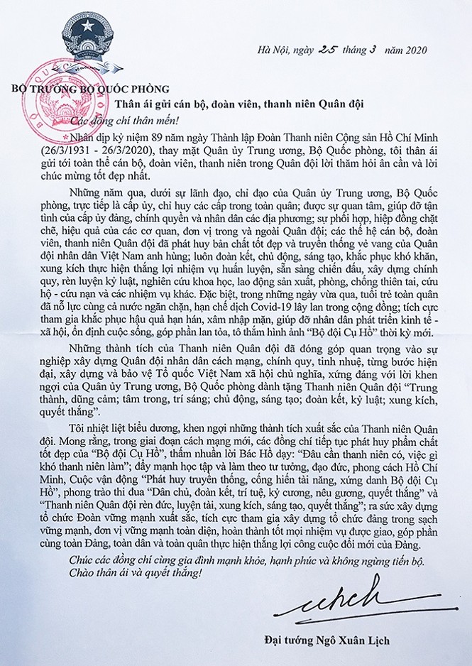 Đại tướng Ngô Xuân Lịch: Thanh niên Quân đội xứng đáng với lời khen ngợi - ảnh 2