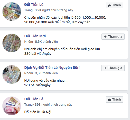 'Chợ đổi tiền lẻ' hoạt động rầm rộ trên mạng xã hội ngày cận Tết - ảnh 1