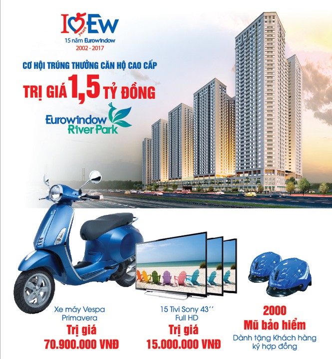 Cơ hội nhận thưởng căn hộ Eurowindow River Park trí giá 1,5 tỷ đồng - ảnh 1