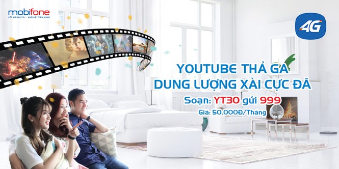 Xem Youtube tẹt ga chỉ với 50.000 đ/tháng cùng MobiFone - ảnh 1