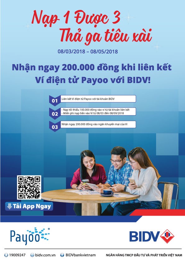 Nạp 1 được 3, thả ga tiêu xài với ví điện tử Payoo - ảnh 1