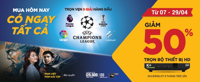 Nhiều ưu đãi khi lắp đặt và gia hạn K+ trong tháng 4/2018 - ảnh 1