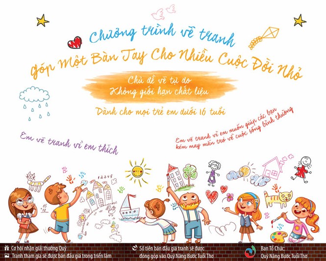 Vẽ tranh hỗ trợ những em nhỏ bất hạnh - ảnh 1