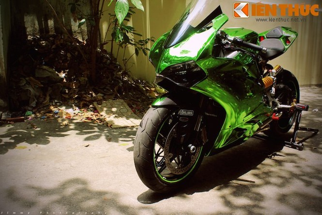 Ducati 899 Panigale độ phong cách 'Người khổng lồ xanh' cực độc - ảnh 1