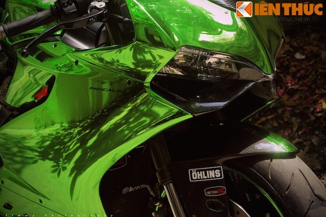 Ducati 899 Panigale độ phong cách 'Người khổng lồ xanh' cực độc - ảnh 3