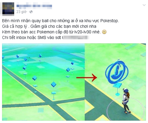 Nở rộ dịch vụ 'cày' thuê Pokemon Go với giá từ 3.000 đồng - ảnh 1