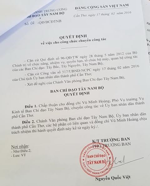 Thành lập tổ kiểm tra việc bổ nhiệm vụ phó 26 'siêu tốc' - ảnh 1