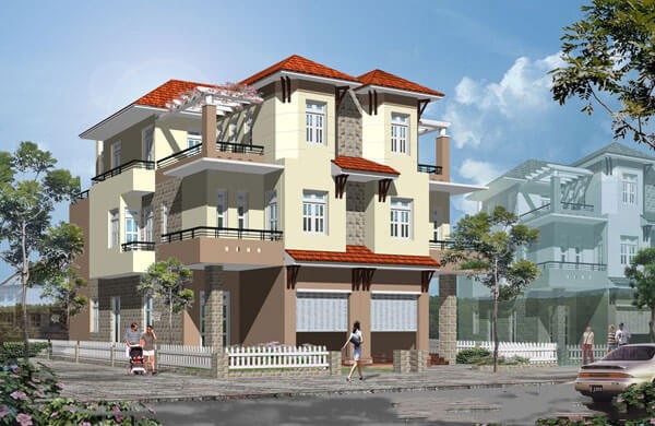 Biệt thự song lập 'đôi lứa xứng đôi' đẹp mê hồn - ảnh 1