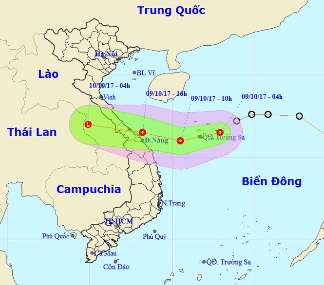 Chiều tối nay áp thấp nhiệt đới đổ bộ, miền Trung mưa to - ảnh 1