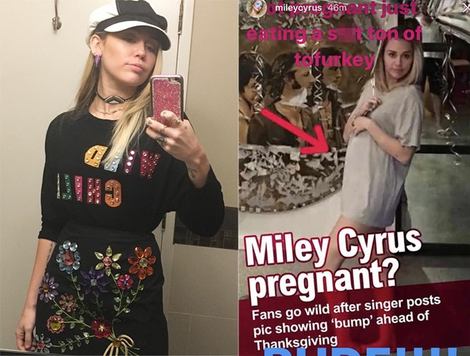 Miley Cyrus nói gì khi dính tin đồn mang bầu với Liam Hemsworth - ảnh 1