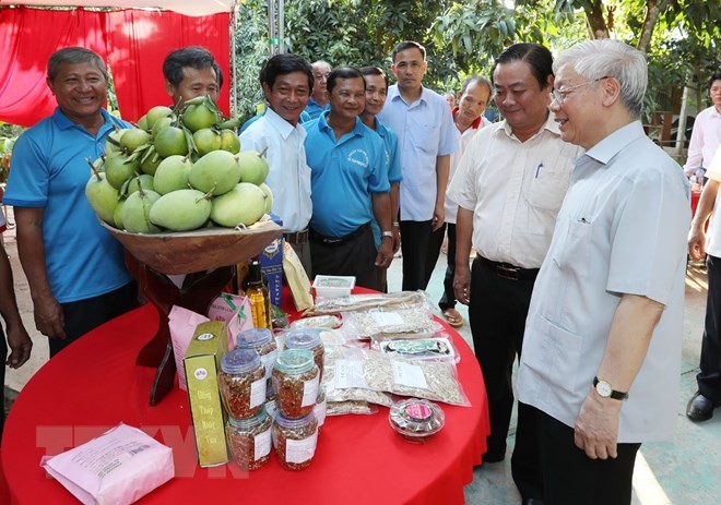 Tổng Bí thư Nguyễn Phú Trọng thăm, làm việc tại tỉnh Đồng Tháp - ảnh 1