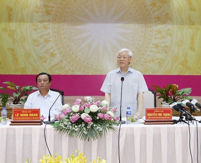 Tổng Bí thư Nguyễn Phú Trọng thăm, làm việc tại tỉnh Đồng Tháp - ảnh 2