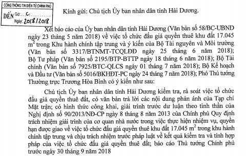 Yêu cầu làm rõ việc đấu giá 1,7 ha 'đất vàng' ở Hải Dương - ảnh 1