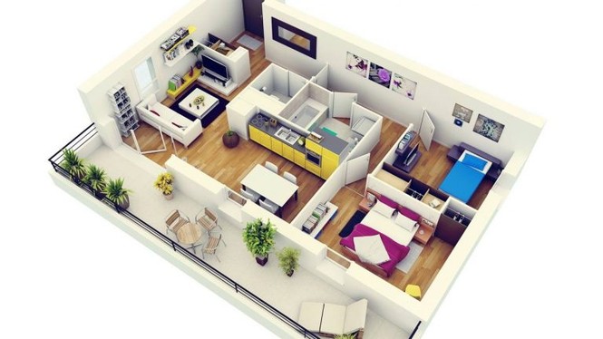 Mẫu nhà ống một tầng siêu đẹp, chi phí chỉ 320 triệu đồng - ảnh 1