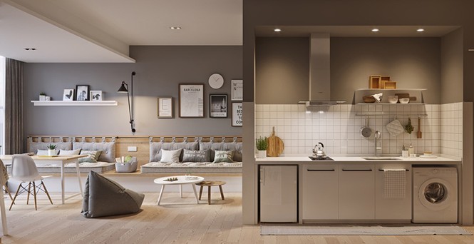 Căn hộ 60 m2 rộng rãi không ngờ nhờ bỏ tường ngăn - ảnh 6