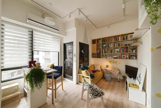 Căn hộ 30m2 có tầng lửng rộng khó tin sau cải tạo - ảnh 2